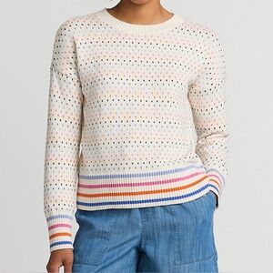 Lands’ End Women’s Drifter Easy Fit Crew Neck Sweater SIZE XS (2-4) 100% COTTON